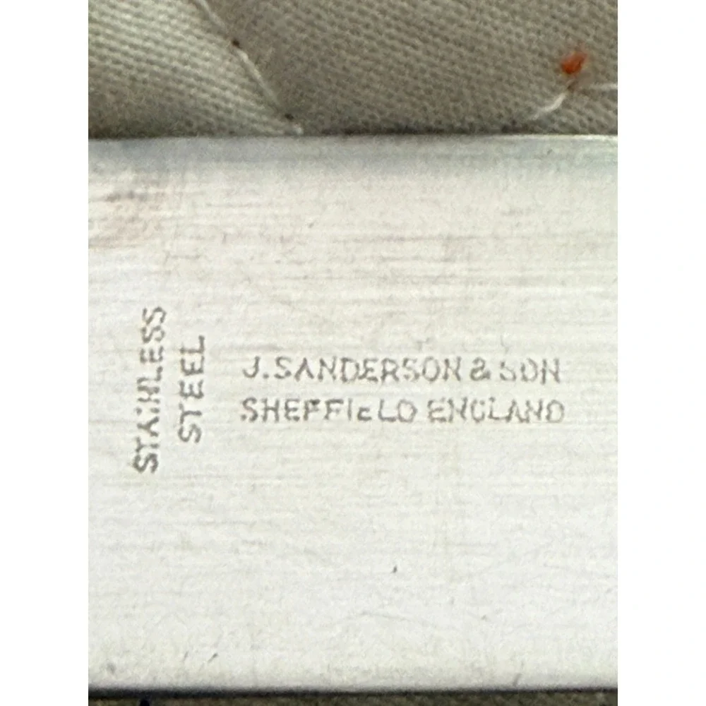J. Sanderson & Son Steak‎ Knives 5pc Stag Horn Handle Sheffield England Silver